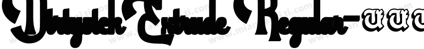 DirtysickExtrude Regular字体转换